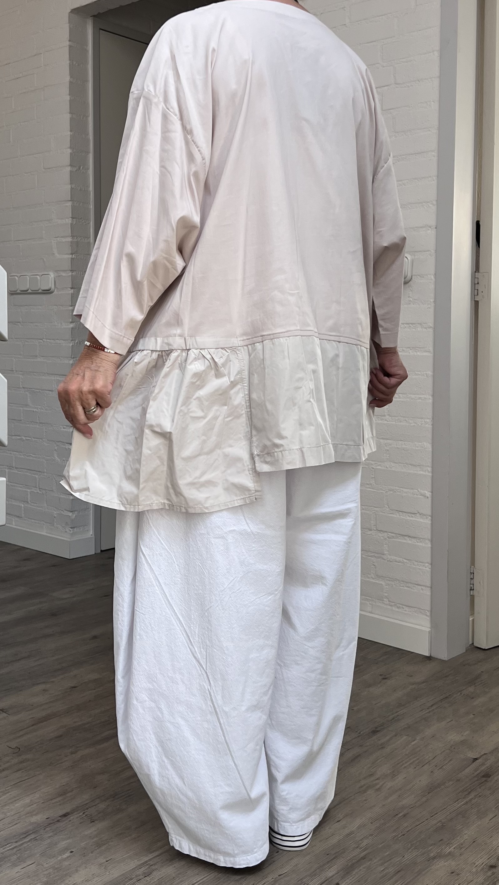 SINNE design.. A- lijn viscose tuniek met taft /stretch /in meerdere kleuren
