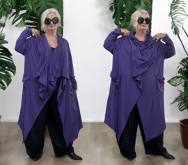 ITALIA  oversized katoen jersey tricot vest/blazer  stretch/in meerdere kleuren