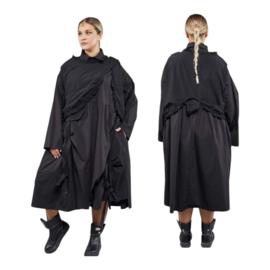 H-4 style A-lijn jurk + vest /zwart /apart