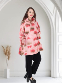 AKH oversized acryl  A-lijn top/tuniek met col/ stretch