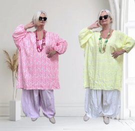 ITALIA MODA oversized katoen mousseline tuniek/in meerdere kleuren