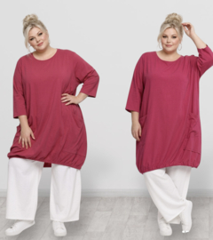 AKH viscose/linnen  A-lijn jurk/tuniek met zakken apart