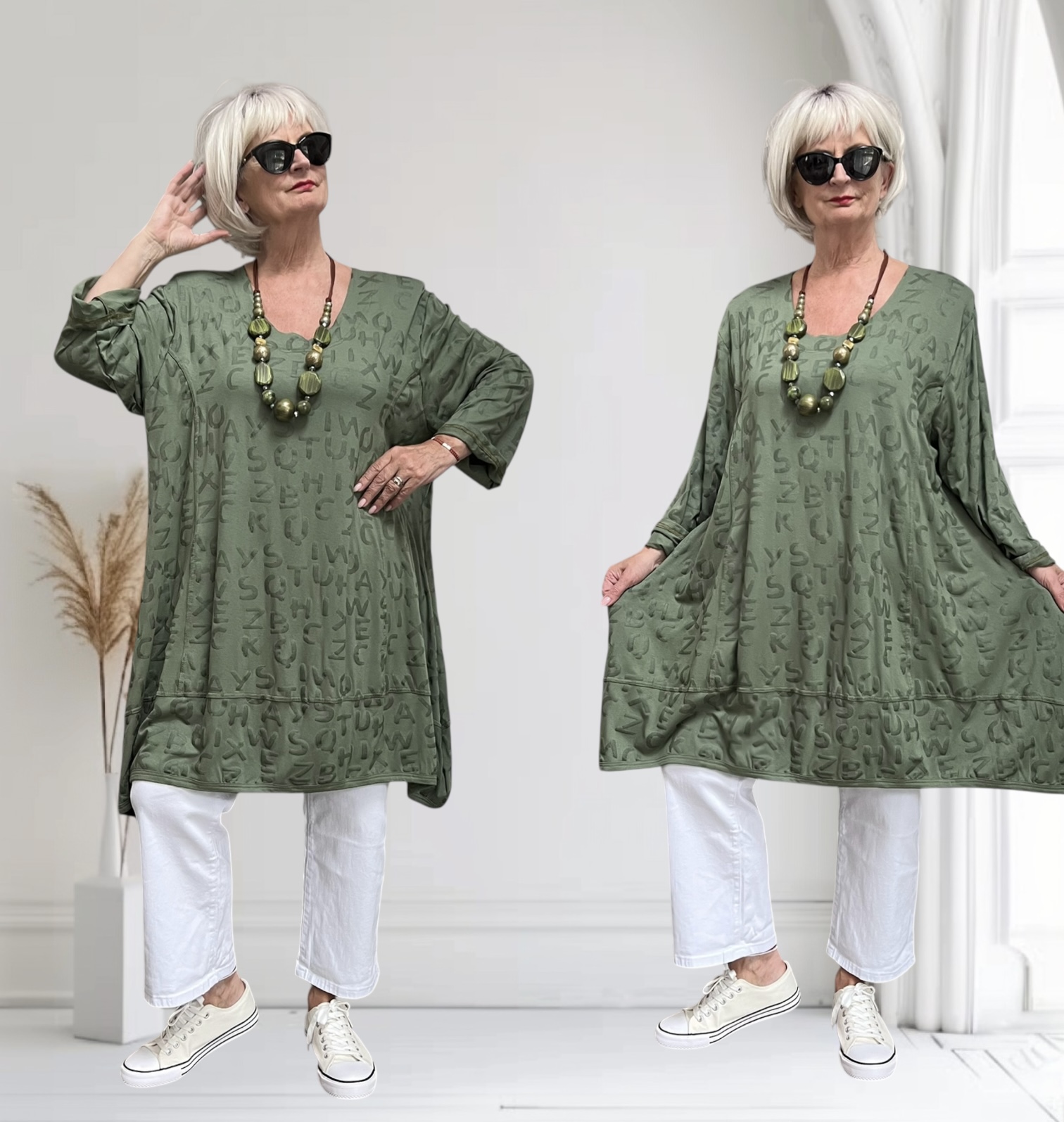 New Jersey viscose A-lijn jurk/tuniek / stretch