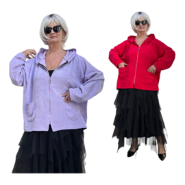 ITALIA MODA oversized viscose vest met ritssluiting stretch/in meerdere kleuren
