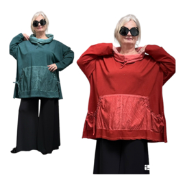 SINNE design de modieuze kleuring oversized katoen A-lijn top/tuniek stretch/in meerdere kleuren