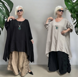 ITALIA MODA viscose tuniek met ketting /in meerdere kleuren
