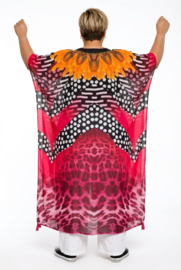ONE OF A KIND  viscose zomer poncho/tuniek ( extra groot)