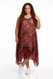 AKH oversized chique chiffon A-lijn  jurk/overjurk /tuniek apart