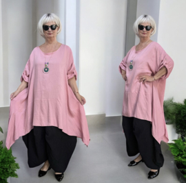 ITALIA MODA viscose tuniek met ketting /in meerdere kleuren