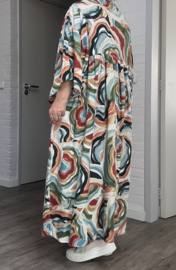 Mila Ragazza oversized A-lijn viscose boho jurk  apart (extra groot)