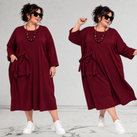 ITALIA MODA katoen jurk met zakken /stretch/in meerdere kleuren