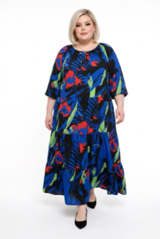 SASHA VIVIEN  chiffon met een vleugje zijde jurk gevoerd