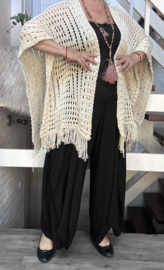 ITALIA oversized super zacht  gebreide tuniek/vest/poncho/ in meerdere kleuren