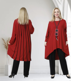 AKH oversized tricot viscose A-lijn tuniek apart stretch