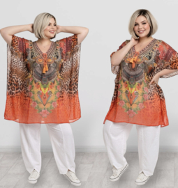 ONE OF A KIND  viscose zomer poncho/tuniek