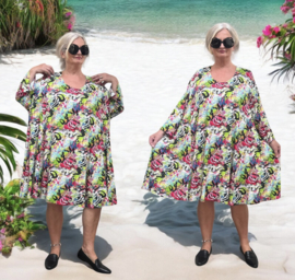 New Jersey viscose A-lijn jurk/tuniek extra wijd/ stretch