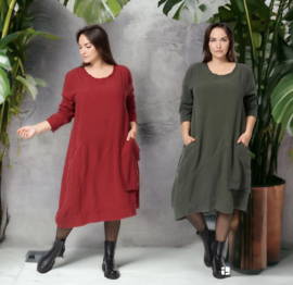 KEKOO design viscose  A-lijn jurk/in meerdere kleuren