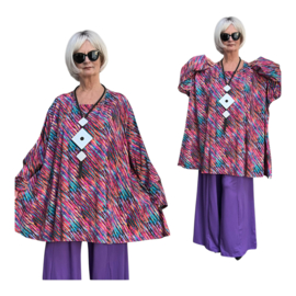 AKH oversized katoen  A-lijn tuniek apart stretch