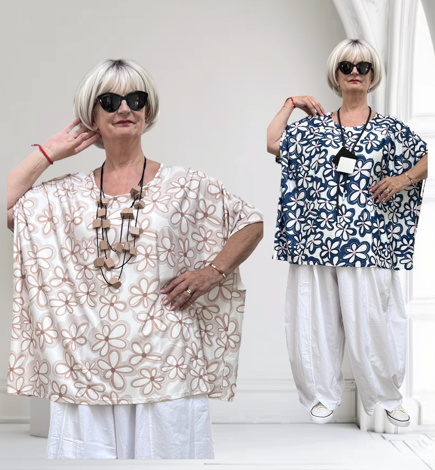 ITALIA oversized viscose zomer top stretch /in meerdere kleuren