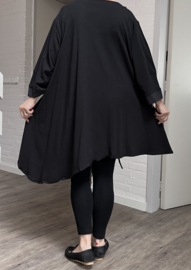 Vincenzo Allocca oversized katoen A-lijn tuniek/stretch/zwart