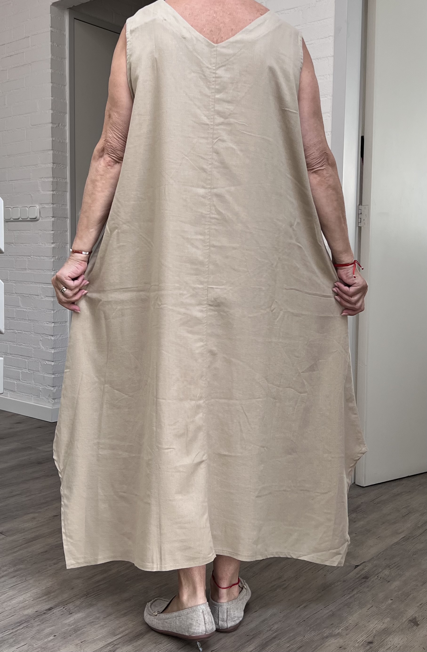 Pomme Rouge Paris linnen/viscose A-lijn jurk /in meerdere kleuren