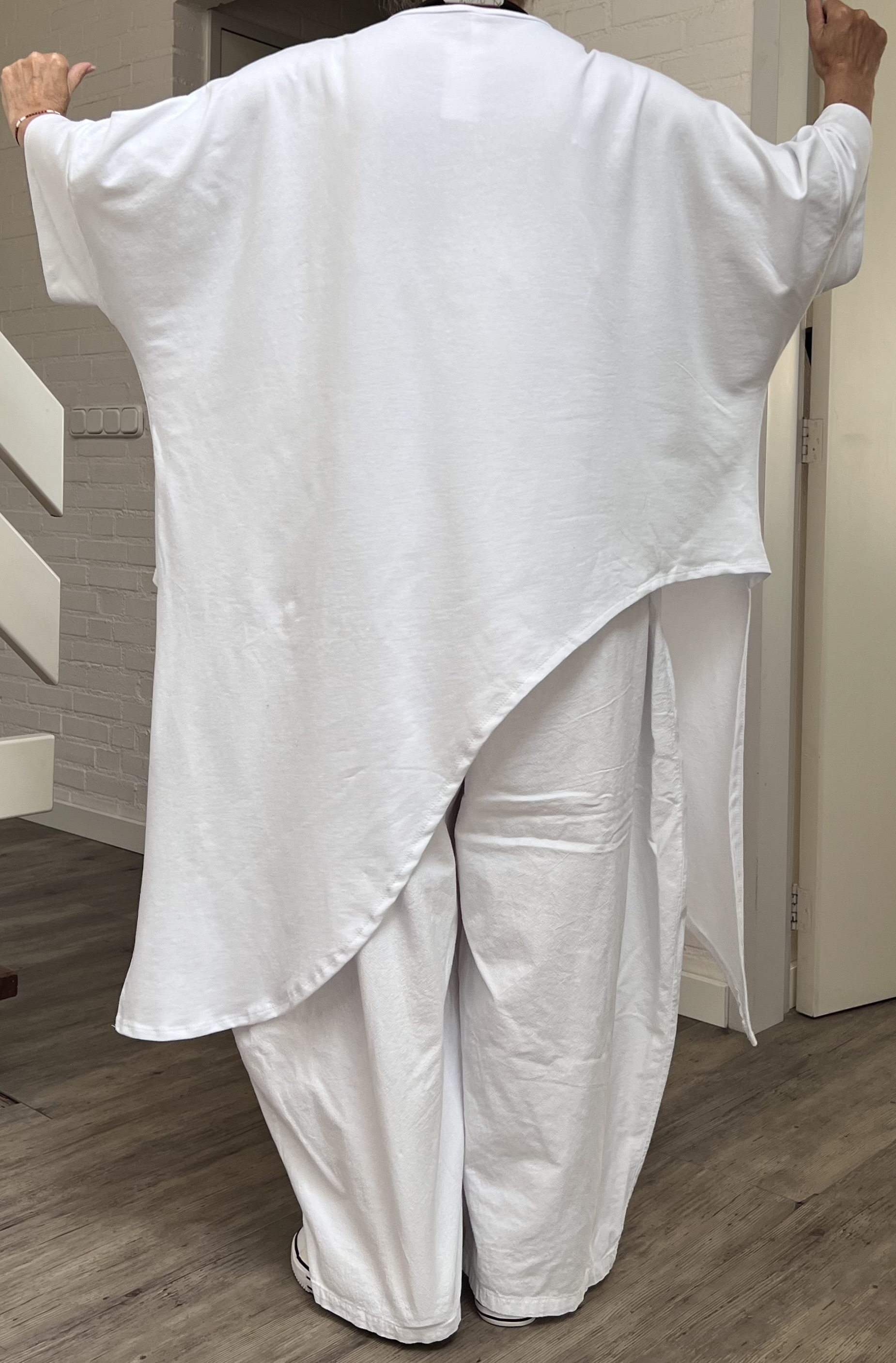 ITALIA MODA oversized katoen A-lijn tuniek stretch/in meerdere kleuren