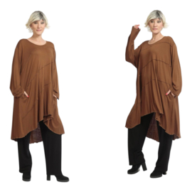 AKH oversized tricot viscose  A-lijn  tuniek/jurk apart stretch
