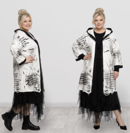 EU Queen design oversized de modieuze kleuring katoen A-lijn jas/blazer stretch