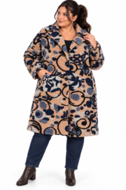 ITALIA MODA zachte wolmix jas/mantel/ stretch /in meerdere kleuren