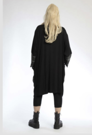 AKH  oversized  viscose tuniek/jurk zwart/wit/stretch