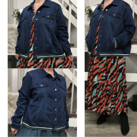 ITALIA jeans katoen korte blazer/jas stretch
