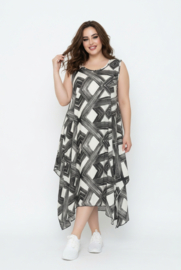 AKH oversized viscose  A-lijn  jurk/tuniek apart/niet doorschijnend