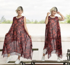 AKH oversized chique chiffon A-lijn  jurk/overjurk /tuniek apart