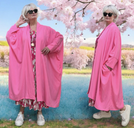 AKH oversized chique A-lijn blazer/vest met zakken apart