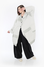 AKH oversized viscose mix jersey A-lijn blazer/vest apart stretch