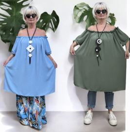 ITALIA MODA oversized tuniek/top/ stretch/in meerdere kleuren