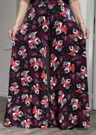 ITALY Mode jersey viscose  wijde broek apart /zeer rekbaar