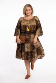 UNIDIVA polysilk A-lijn zomer jurk apart