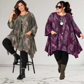 New Collection fijn corduroy katoen A-lijn  tuniek  /in meerdere kleuren