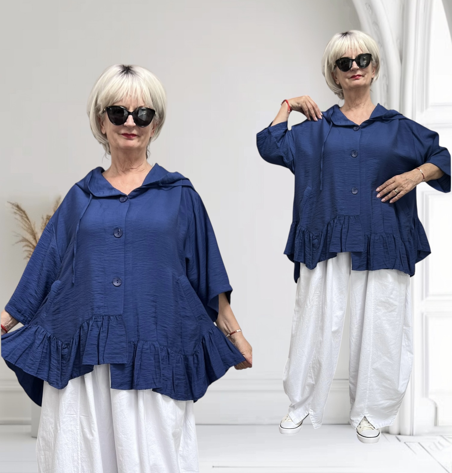 SINNE design.. A- lijn viscose blazer/vest