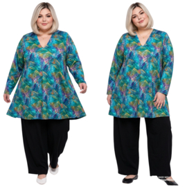Naveed oversized winter viscose A-lijn jurk/tuniek / stretch/