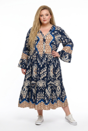 Sissi BOHO oversized A-lijn viscose jurk apart