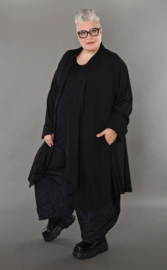 AKH oversized viscose vest van zachte fijngebreide kwaliteit apart stretch zwart