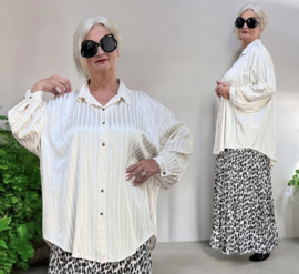 ITALIA oversized viscose A-lijn blouse/ hemd