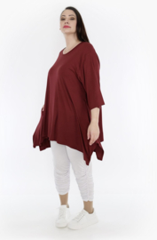 AKH oversized viscose A-lijn tuniek met zakken apart stretch