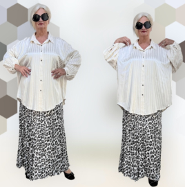 ITALIA oversized viscose A-lijn blouse/ hemd