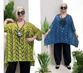 La Bass de modieuze kleuring katoen KANTEN tuniek apart/in meerdere kleuren