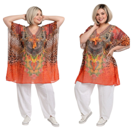 ONE OF A KIND  viscose zomer poncho/tuniek