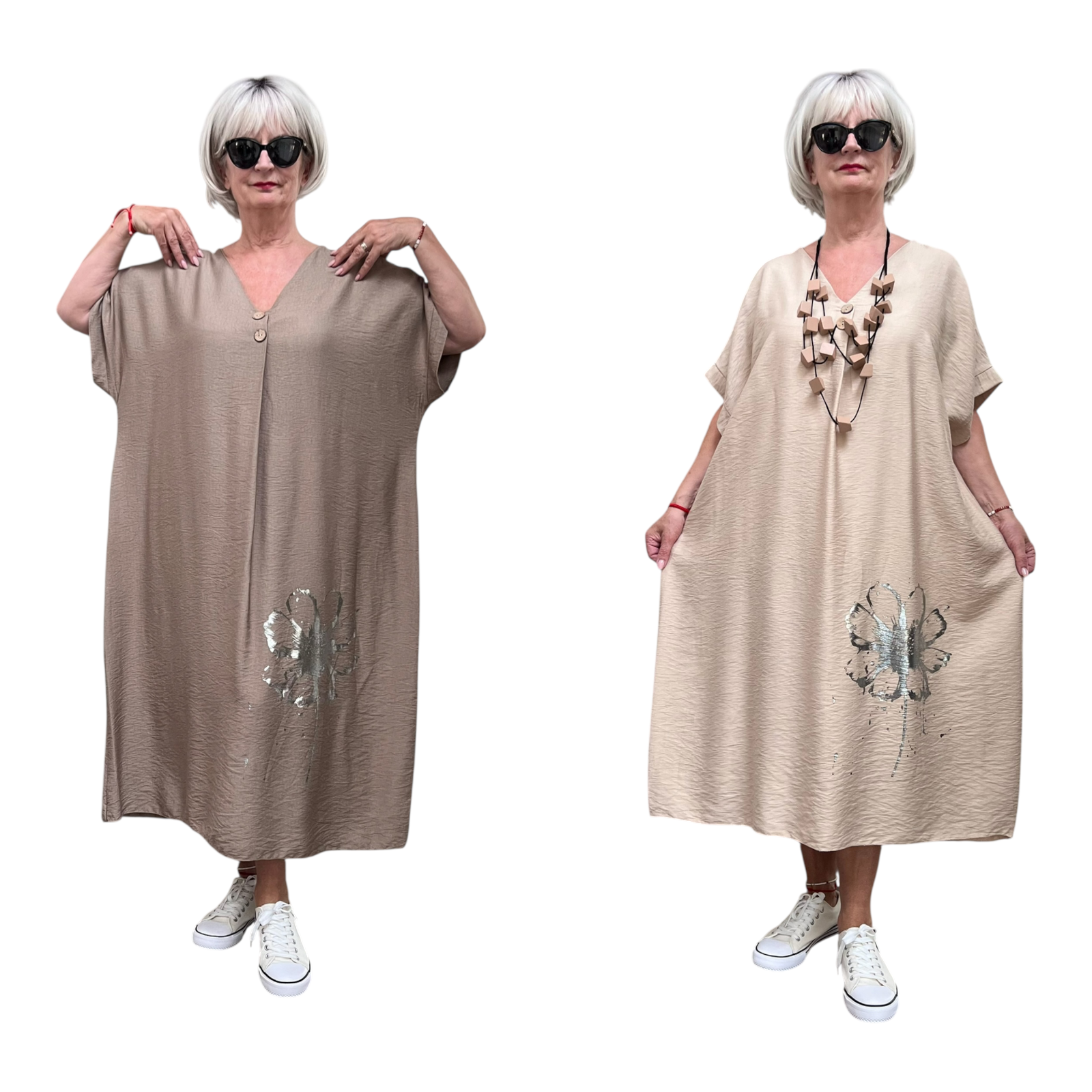 ITALIA oversized viscose zomer jurk/in meerdere kleuren