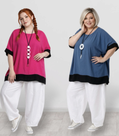 LaBass oversized viscose top/tuniek/niet doorschijnend /in meerdere kleuren